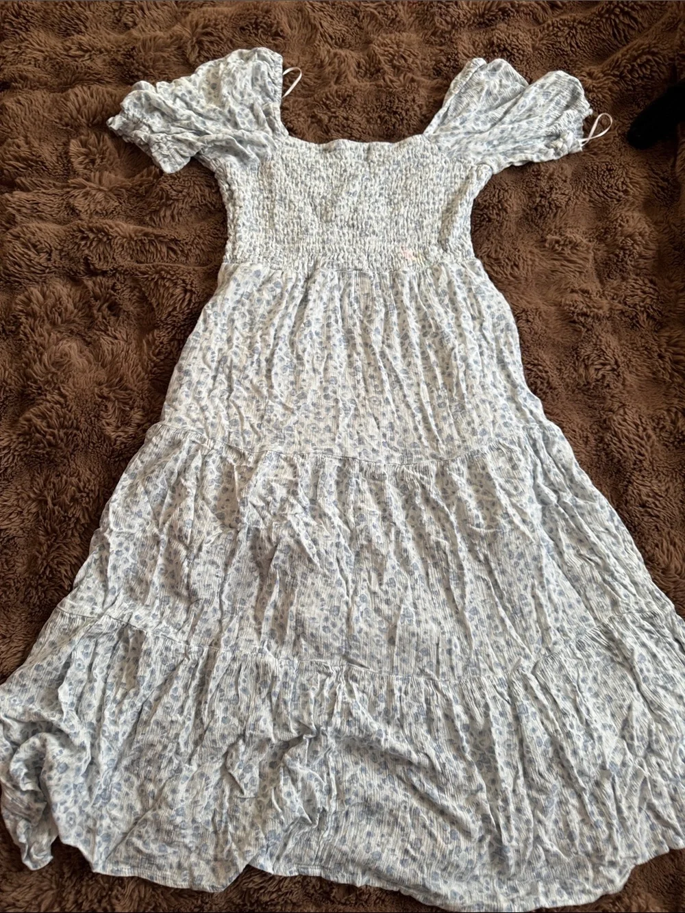 Floral Maxi Dress in Light Blue